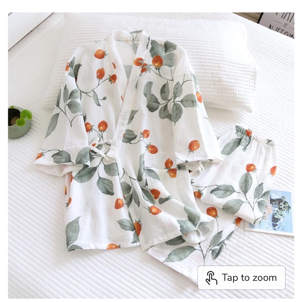 Kimono Orange Tree Pajama Set